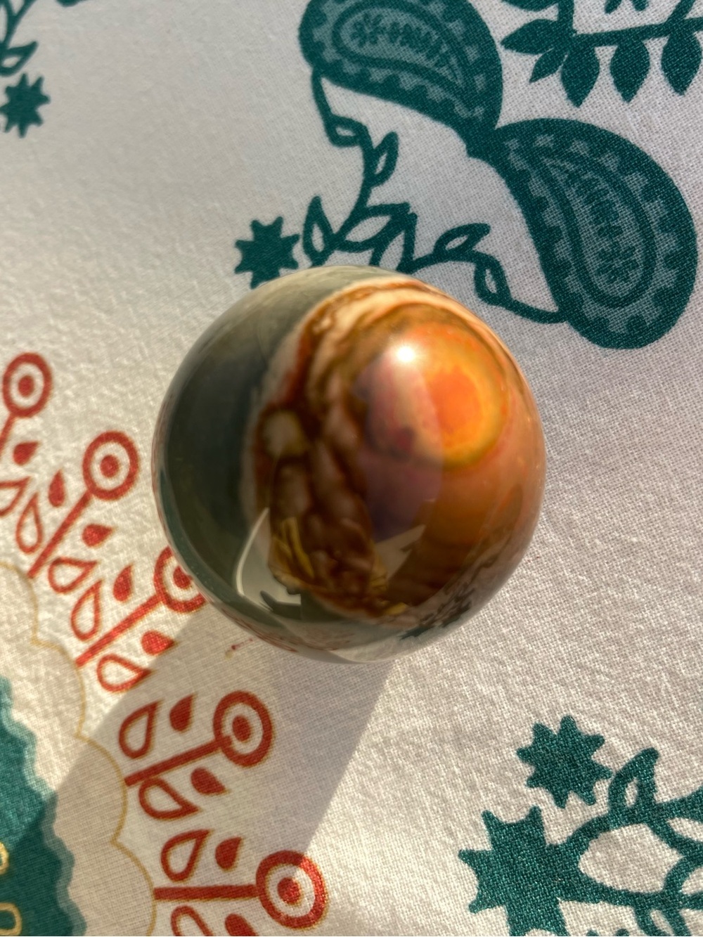Polychrome Jasper Sphere Green Brown & Orange
